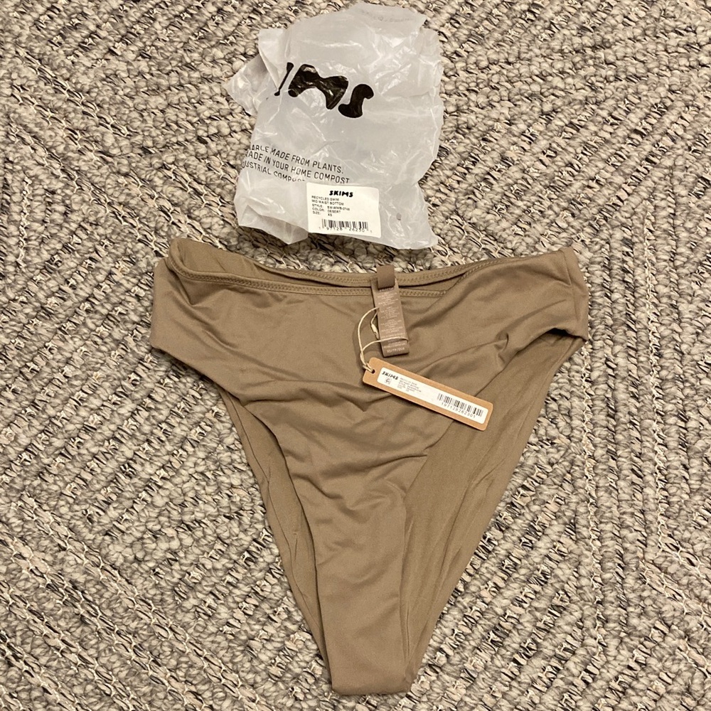 SKIMS mid waist Bikini Bottom color desert